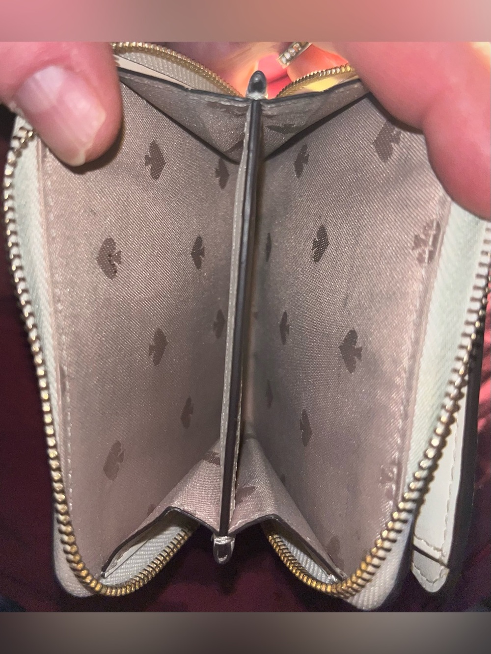 kate spade Beige Textured Leather Wallet - Picture 3 of 4